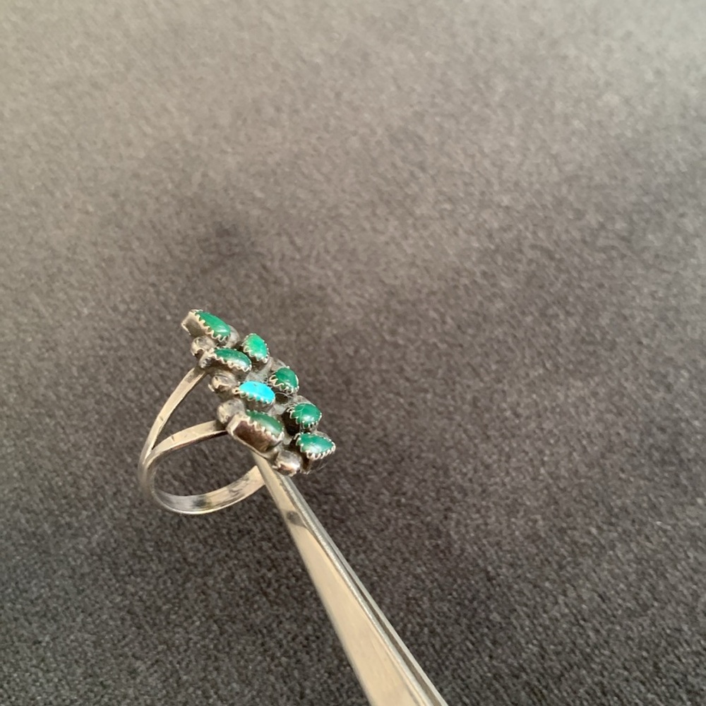 Sterling Silver and Turquoise Handmade Leaf Ring